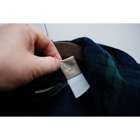 L.L. Bean Men's Scotch Plaid Flannel Robe Black watch tartan belt SEE XXL - Picture 3 of 6